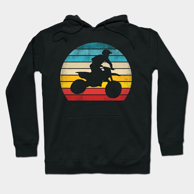 Retro Motocross Dirtbike Motorcycle Hoodie by funkyteesfunny